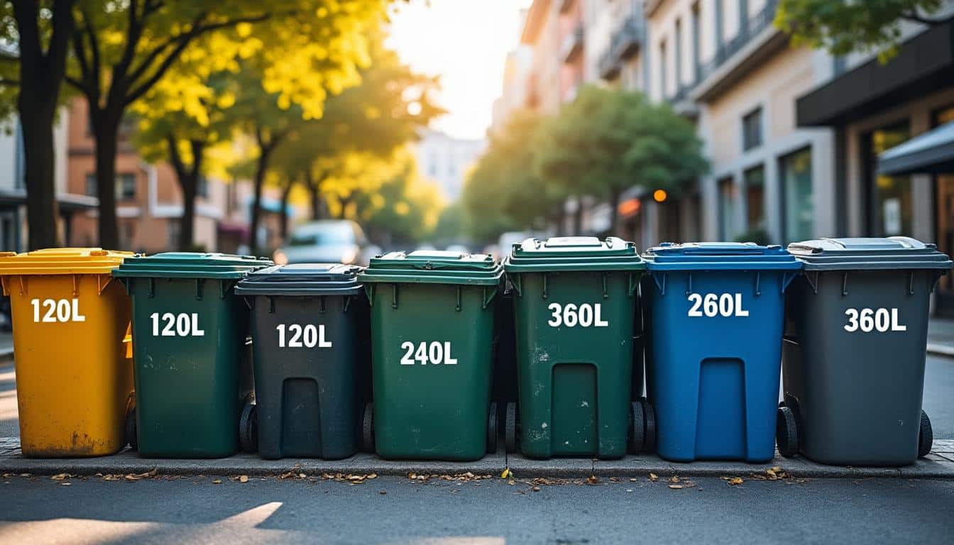 Illustration: Comprendre les différentes tailles et capacités des conteneurs poubelles
